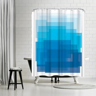 71 x 74 Shower Curtain, Blue Ombre by Ashlee Rae Designs