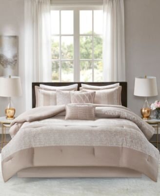 Ava Jacquard Chenille 7 Pc. Comforter Sets