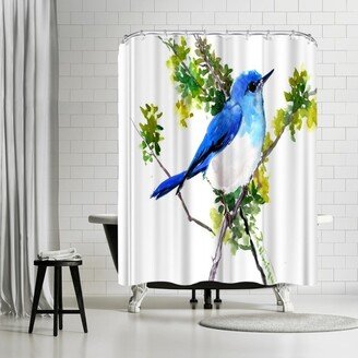 71 x 74 Shower Curtain, Bluebird Mountains by Suren Nersisyan