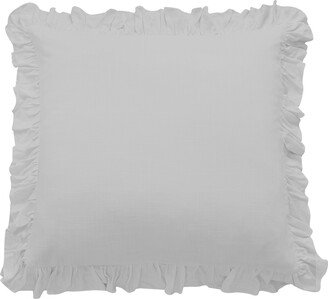 Lily Washed Linen Ruffled Euro Sham, 27