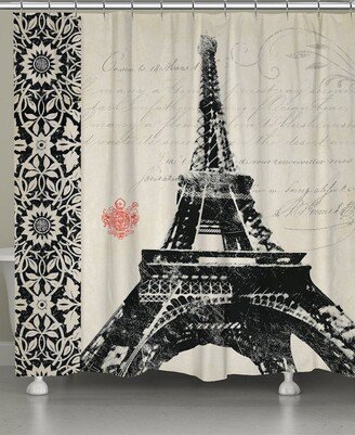 Eiffel Tower Border Shower Curtain-AA