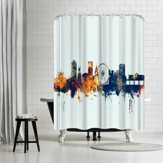 71 x 74 Shower Curtain, Brighton England Skyline by Michael Tompsett - Art Pause