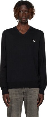 Black V-Neck Sweater-AB