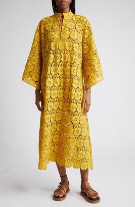 Floral Lace Cover-Up Caftan