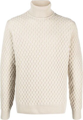 Roll-Neck Virgin Wool Jumper-AC