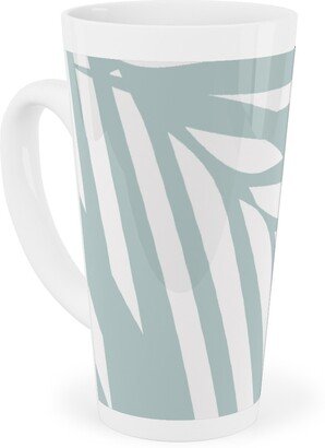 Mugs: Fronds - Palladian Blue Tall Latte Mug, 17Oz, Blue