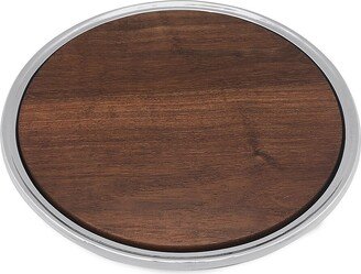 Signature Round Cheese Board with Dark Wood