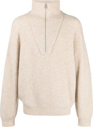 MARANT Bryson ribbed-knit half-zip jumper