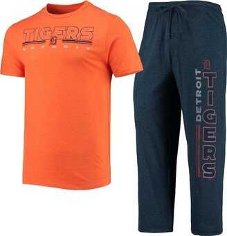 Men's Concepts Sport Navy, Orange Detroit Tigers Meter T-shirt and Pants Sleep Set - Navy, Orange