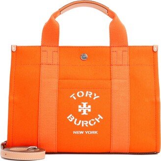 Logo Printed Top Handle Tote Bag