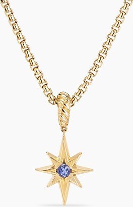 North Star Birthstone Amulet in 18K Yellow Gold with Tanzanite Women's