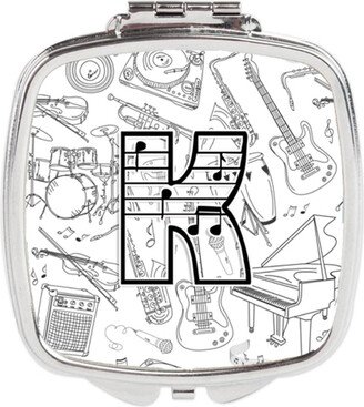 CJ2007-KSCM Letter K Musical Note Letters Compact Mirror