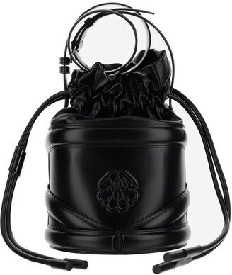 Panelled Drawstring Bucket Bag