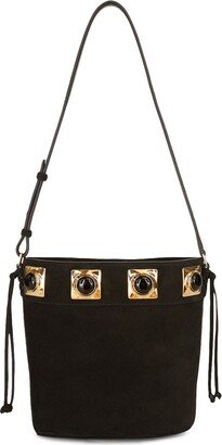 Stud-Detailed Drawstring Bucket Bag