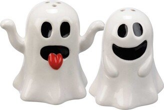 Tabletop Ghost Salt & Pepper Set - One Salt & Pepper Shaker Set 3.25 Inches - Halloween Spooky - 112744 - Ceramic - White