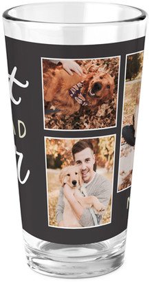 Pint Glasses: Simply Chic Dog Dad Pint Glass, Printed Pint, Set Of 1, Black