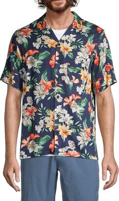 Convertible Floral Camp Shirt