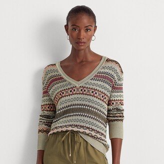 Ralph Lauren Fair Isle V-Neck Sweater