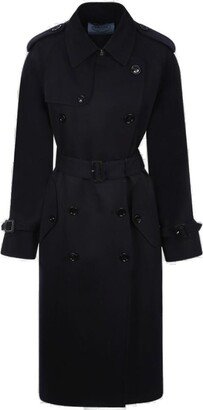 Double-Breasted Belted Trench Coat-AM