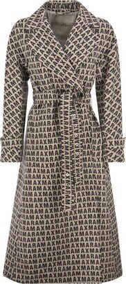 Logo Jacquard Trench Coat