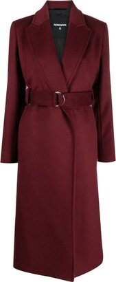 Notched-Lapel Belted Trench Coat-AB