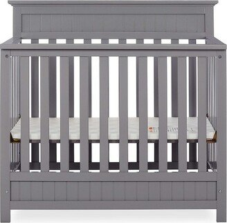 JPMA Certified Harbor 4-in-1 Convertible Mini Crib in Storm Grey