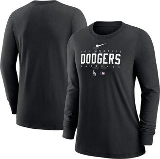 Women's Black Los Angeles Dodgers Authentic Collection Legend Performance Long Sleeve T-shirt