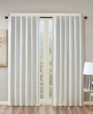 Cassius Jacquard Lined Total Blackout Rod Pocket Back Tab 1 Piece Curtain Panel Collection