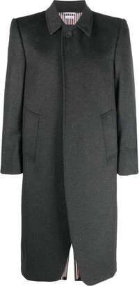 Straight-Cut Single-Breasted Button Coat