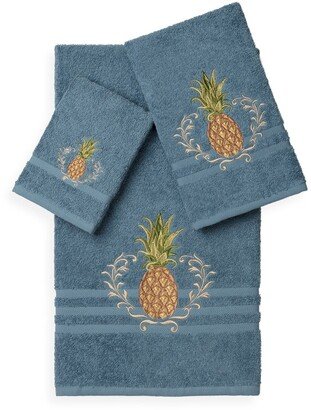Welcome 3-Piece Embellished Towel Set - Teal
