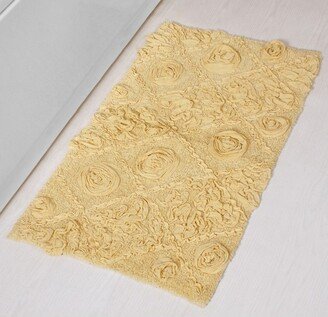 Home Weavers Inc 24x40 Modesto Collection Yellow Cotton Tufted Bath Rug - Home Weavers