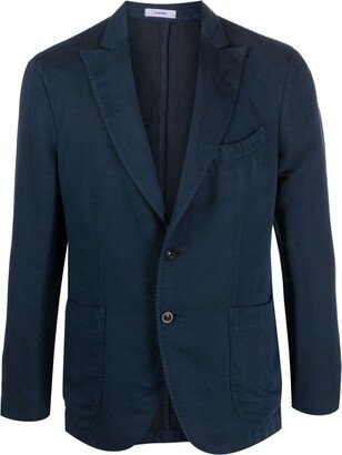 Peak-Lapel Single-Breasted Blazer-AB