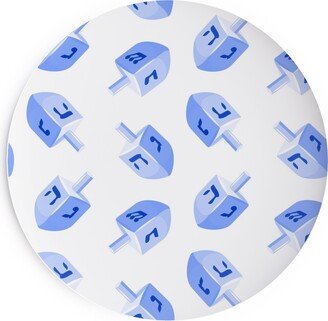 Salad Plates: Dreidels Salad Plate, Blue