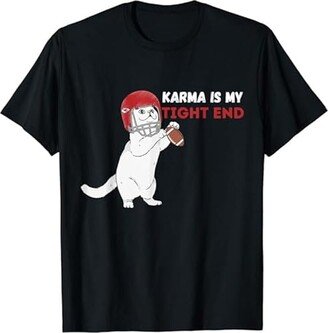 Generic Karma is My Tight End Funny Cat Comfort Colors T-Shirt (US