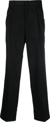 Straight-Leg Tailored Cotton Trousers