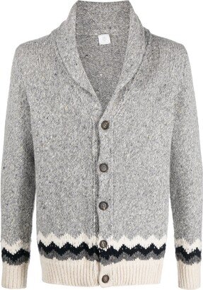 Mélange-Effect Wool Blend Cardigan