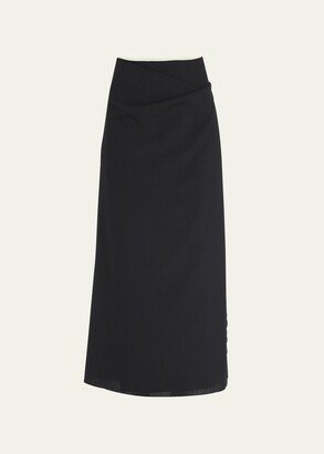 Bines Wrap-Front Maxi Skirt