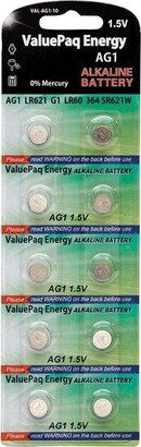 Dantona® ValuePaq Energy AG1 Alkaline Button Cell Batteries, 10 Pack