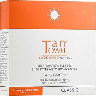 Classic Total Body Self-Tan Towelette 5 Pack Fair to Medium