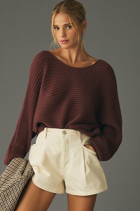 By Anthropologie Asymmetrical Cropped Pullover Sweater