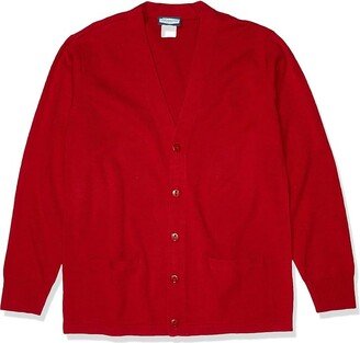 Classroom School Uniforms Men's Adult Unisex Cardigan Sweater (Red) Women's Sweater