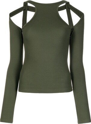 Cut-Out Long-Sleeve Top