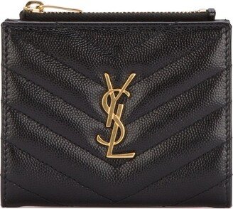 Monogram Zipped Bi-Fold Wallet