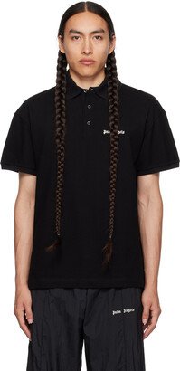 Black Embroidered Polo-AB