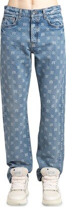 Paisley Jacquard Straight-Leg Jeans