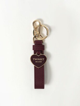 Twinset key ring in saffiano synthetic leather-AA