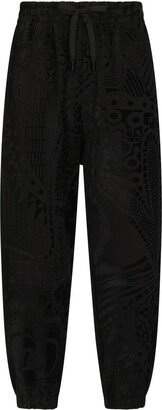 Tonal-Print Track Trousers