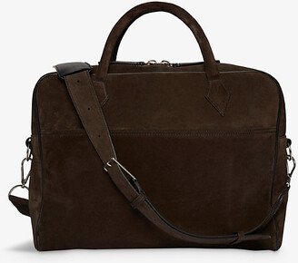 Chocolate Closer All Day Suede Briefcase