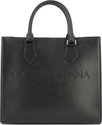 Logo-Detailed Open-Top Tote Bag