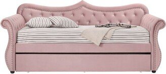 Full Size Daybed with Trundle in Pink